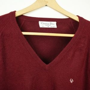 Vintage Dior V-Neck Mens Sweater size M